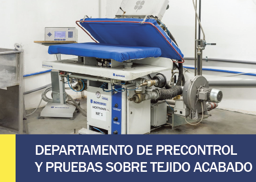 DEPARTAMENTO DE PRECONTROL Y PRUEBAS SOBRE TEJIDO ACABADO